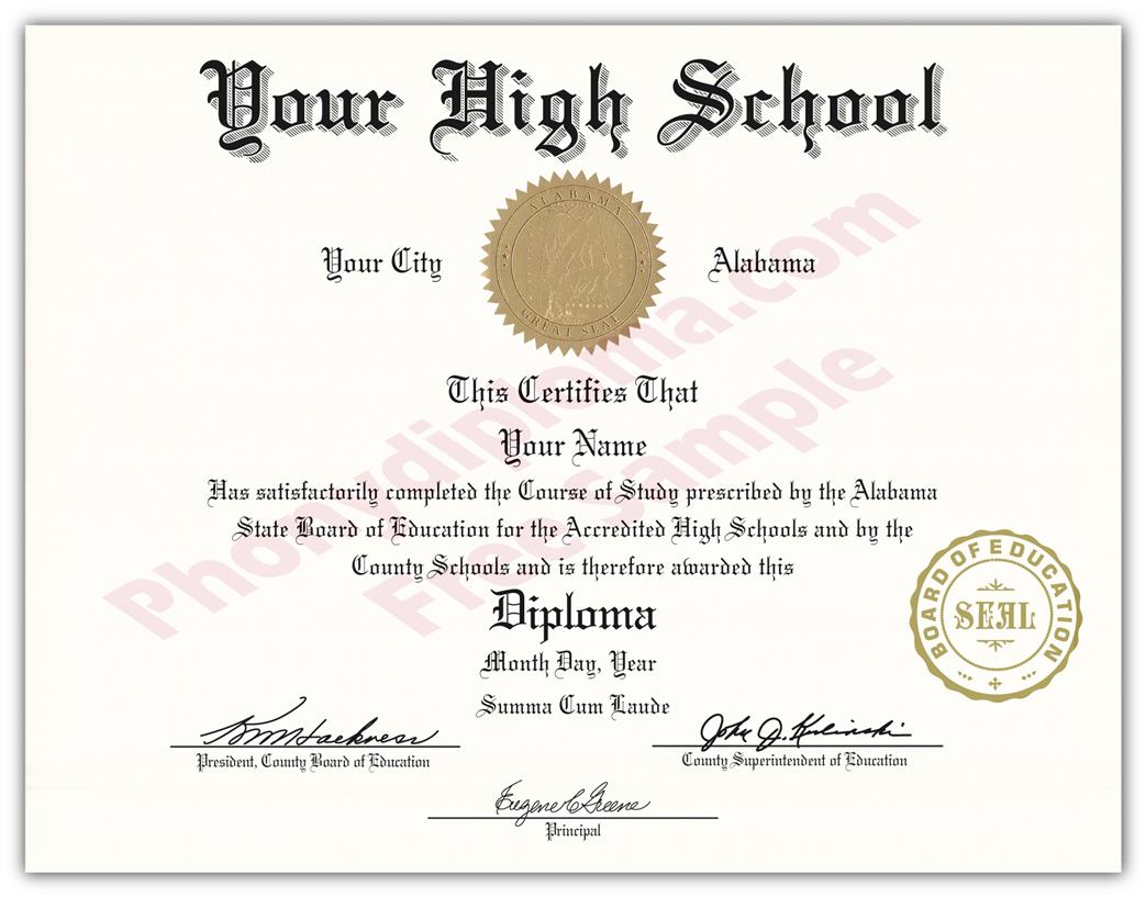 High School Diploma Style 4 Fake High School Diploma style 4 [DipHigh4] :  Fake Diplomas
