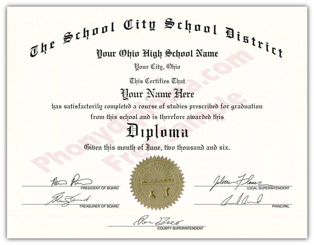 Buy Fake High School Diplomas, Degrees and Transcripts at $79 ...