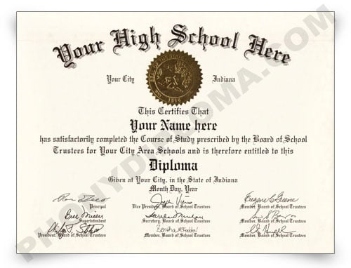 Fake High School Diploma designs from PhonyDiploma - PhonyDiploma.com