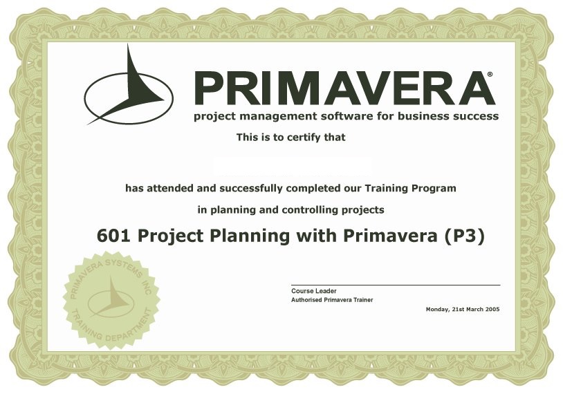 Certificate example